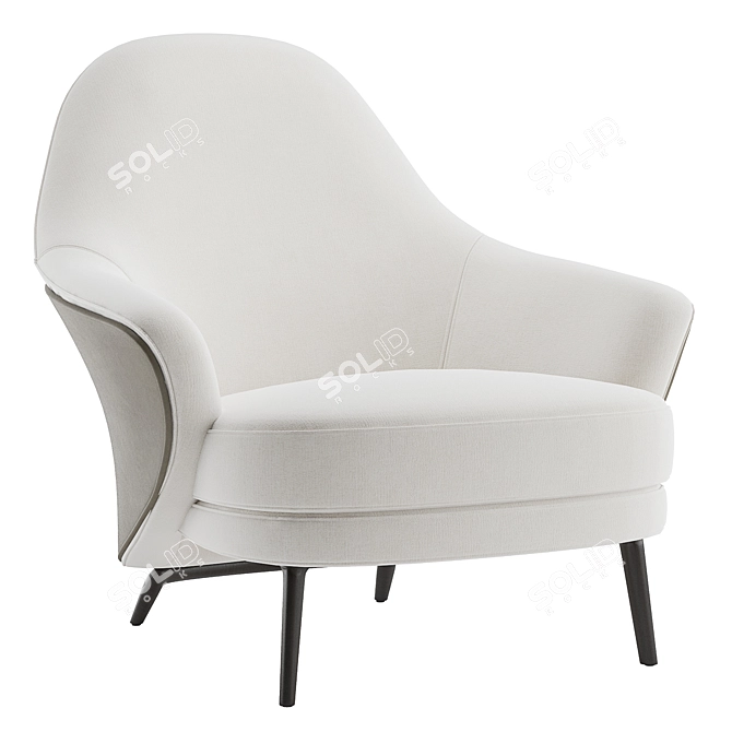 Contemporary Minotti Angie Armchair in V-Ray 3D model image 2