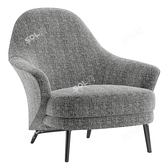 Contemporary Minotti Angie Armchair in V-Ray 3D model image 3