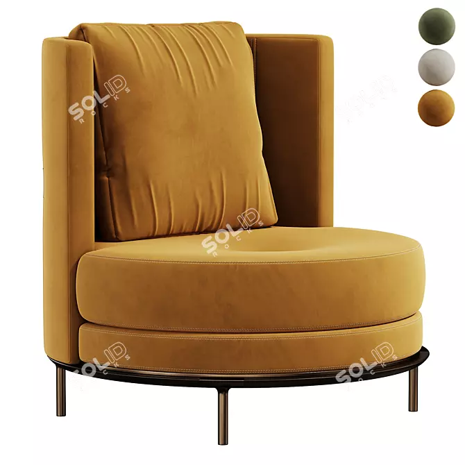 Luxury Estee Armchair Furniture Millimeters 3D model image 2