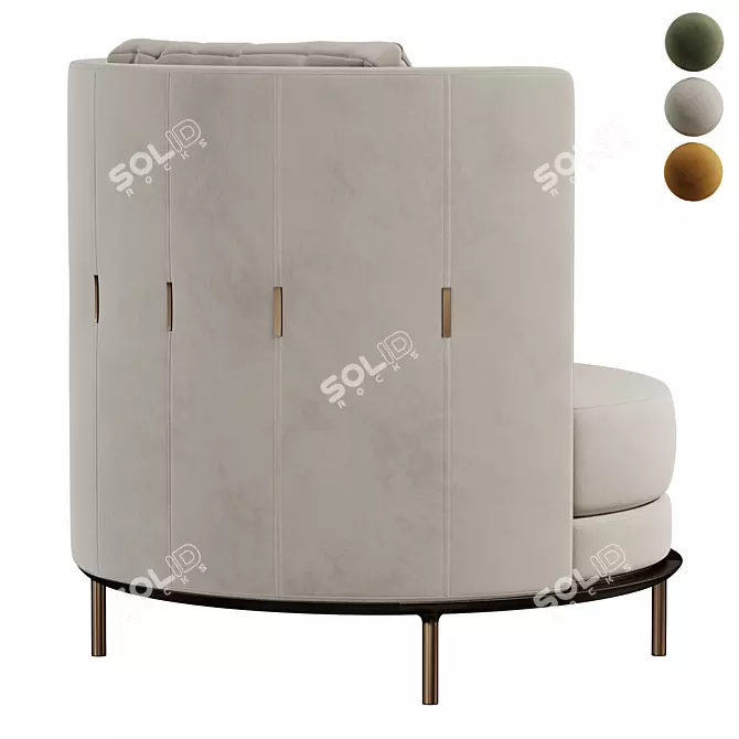 Luxury Estee Armchair Furniture Millimeters 3D model image 4