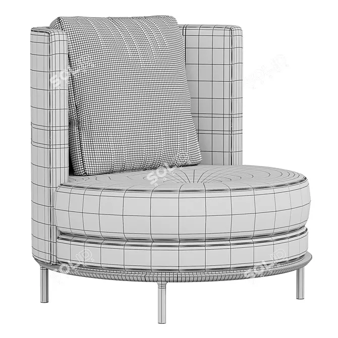 Luxury Estee Armchair Furniture Millimeters 3D model image 5
