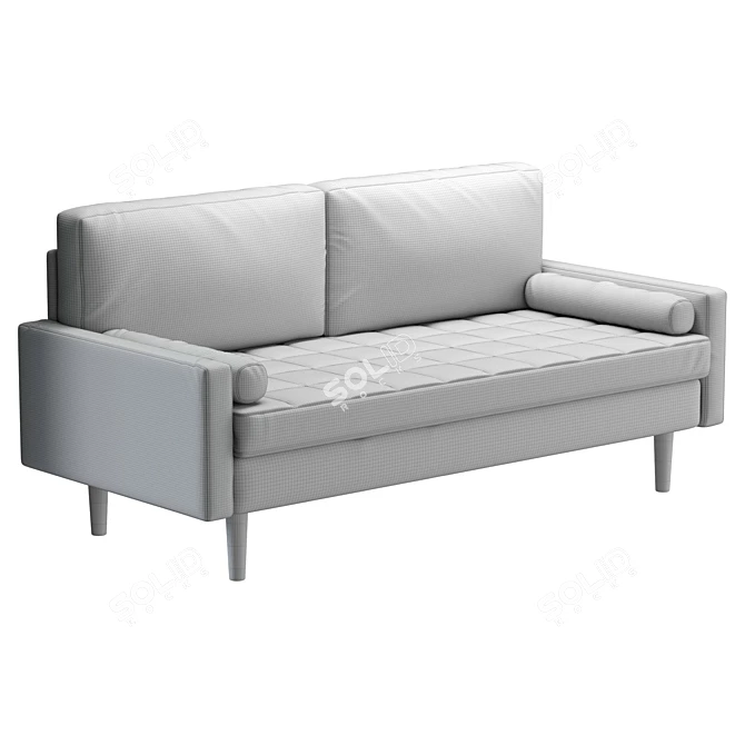Vegan Leather Loveseat, High Resolution 3D model image 6