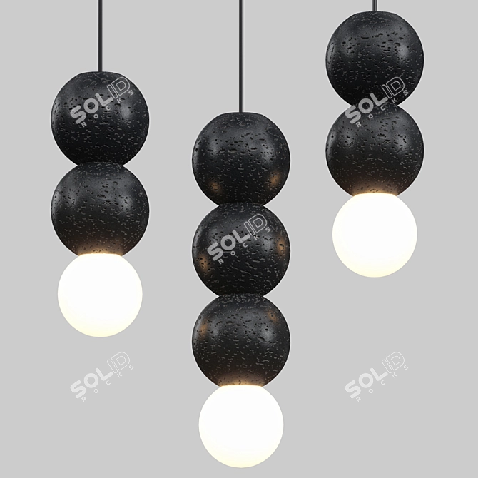 LILLA BLACK Pendant Lamp Set 3D model image 1