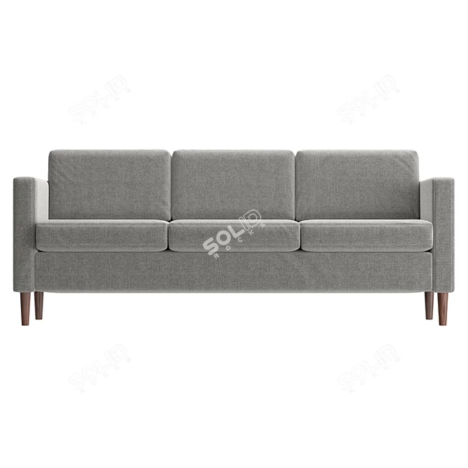 Hana Upholstered Sofa, Real Size 3D model image 2