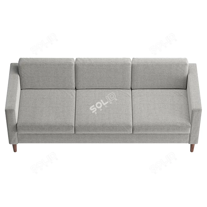 Hana Upholstered Sofa, Real Size 3D model image 3