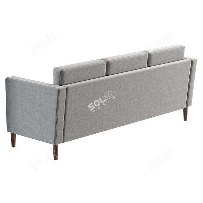 Hana Upholstered Sofa, Real Size 3D model image 4