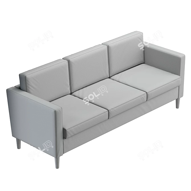 Hana Upholstered Sofa, Real Size 3D model image 6