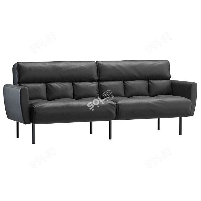 Vegan Leather Furniture Set 3D model image 1