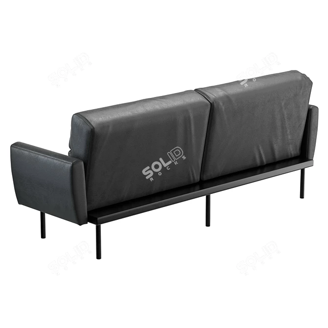 Vegan Leather Furniture Set 3D model image 4