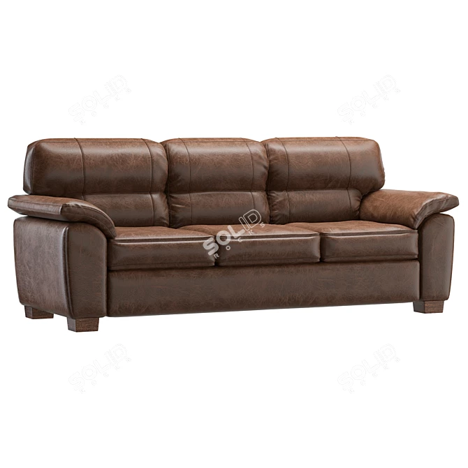 Modern Upholstered Sofa Set 3D model image 1