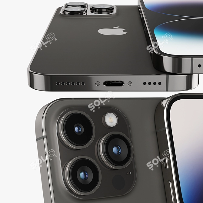 Pro MAX Space Black Render Solving 3D model image 2