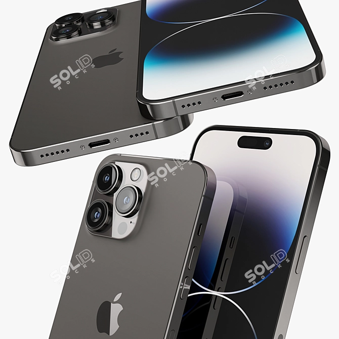 Pro MAX Space Black Render Solving 3D model image 5