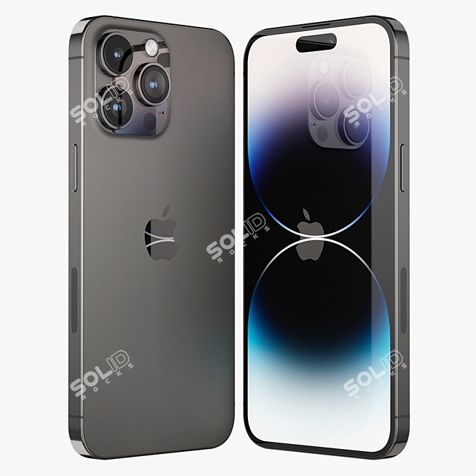 Pro MAX Space Black Render Solving 3D model image 6