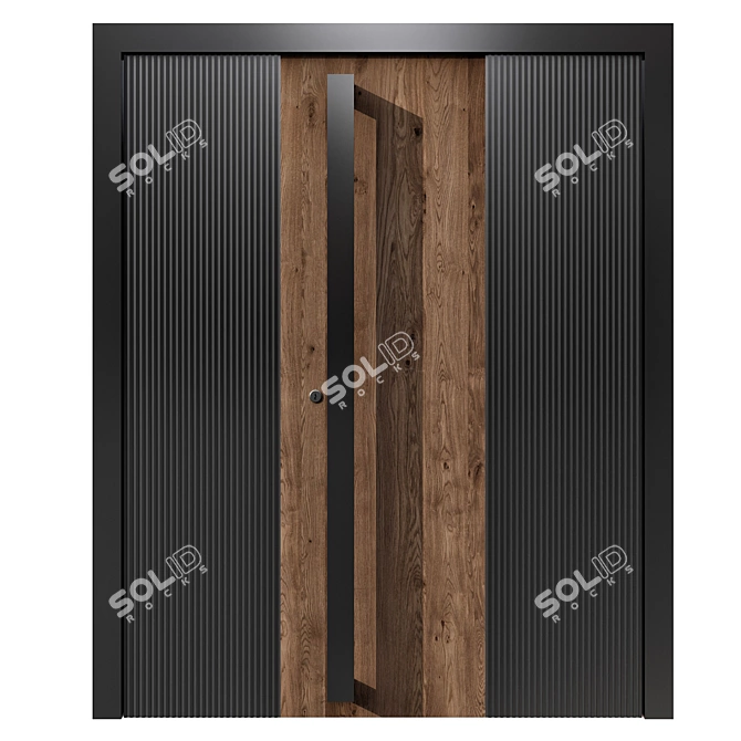 Multi-Style Entrance Door Set 3D model image 4