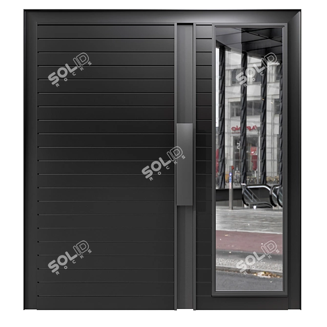 Multi-Style Entrance Door Set 3D model image 6