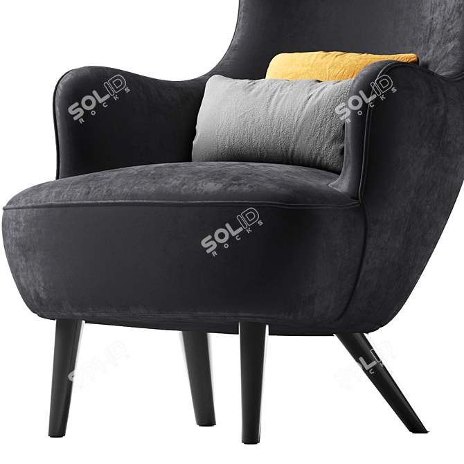 Classico Wingback Chair: 2013 Design 3D model image 4