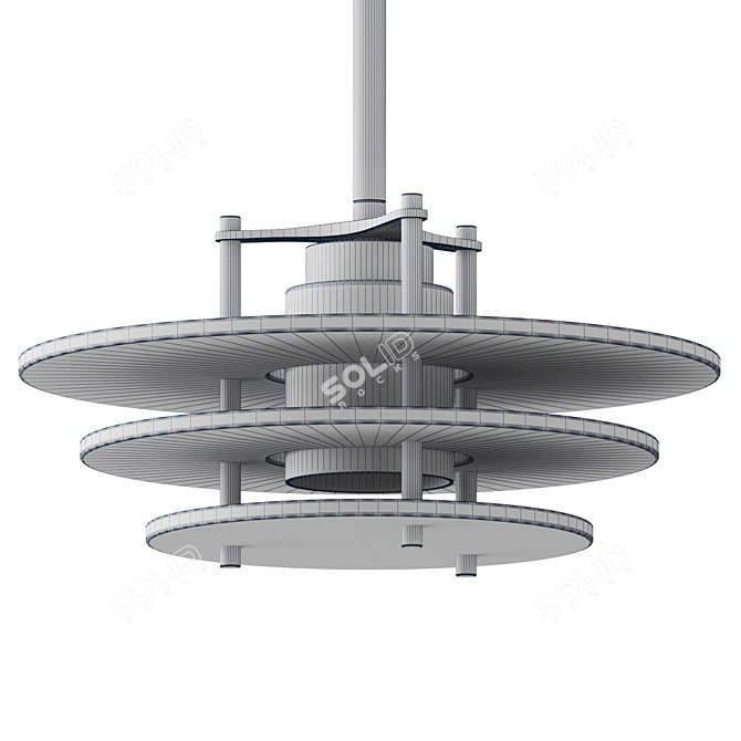 Elegant Gatsby Pendant Light 3D model image 2