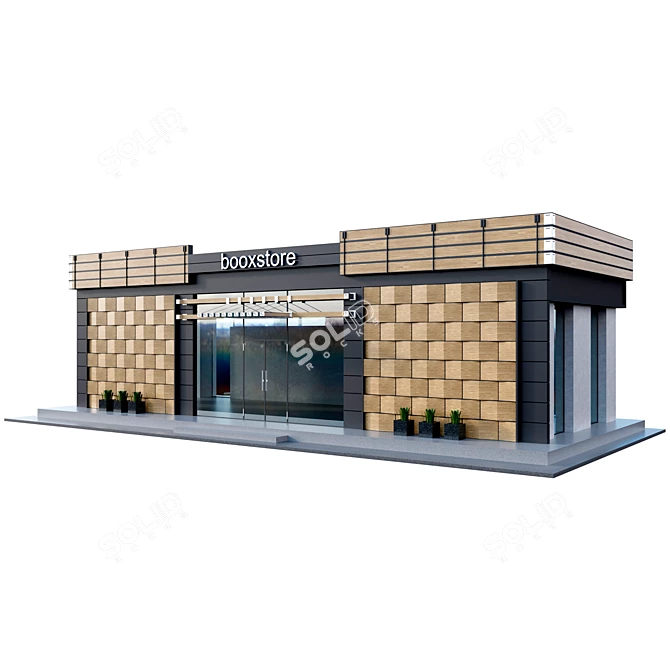 Modern Bookstore Model 3D model image 2