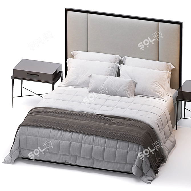 Chopin & Corelli Bed Frame 3D model image 3