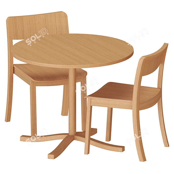 PASTIS Dining Set 3D Model 3D model image 4