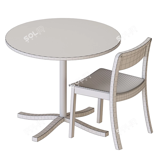 PASTIS Dining Set 3D Model 3D model image 7