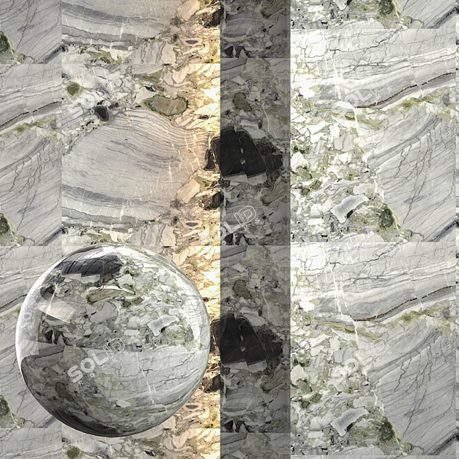 High-Resolution Stone Texture Set 3D model image 1