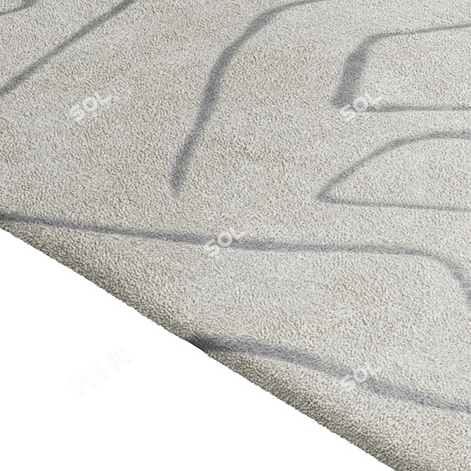 Modern Abstract Atticus Area Rugs 3D model image 2