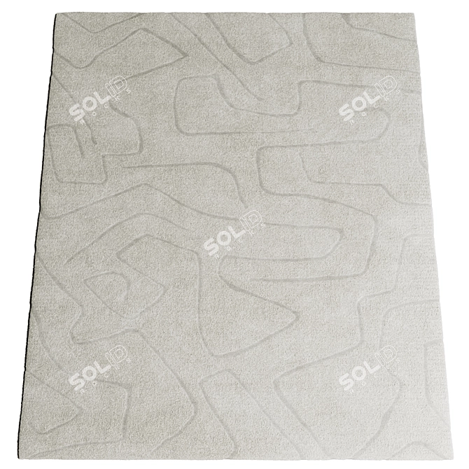 Modern Abstract Atticus Area Rugs 3D model image 3