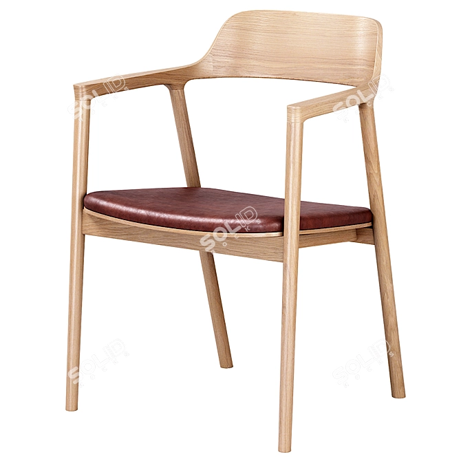 Modern Hiroshima Armchair Design 3D model image 2