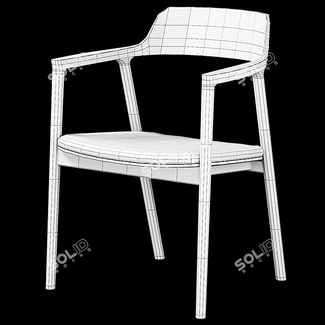 Modern Hiroshima Armchair Design 3D model image 5
