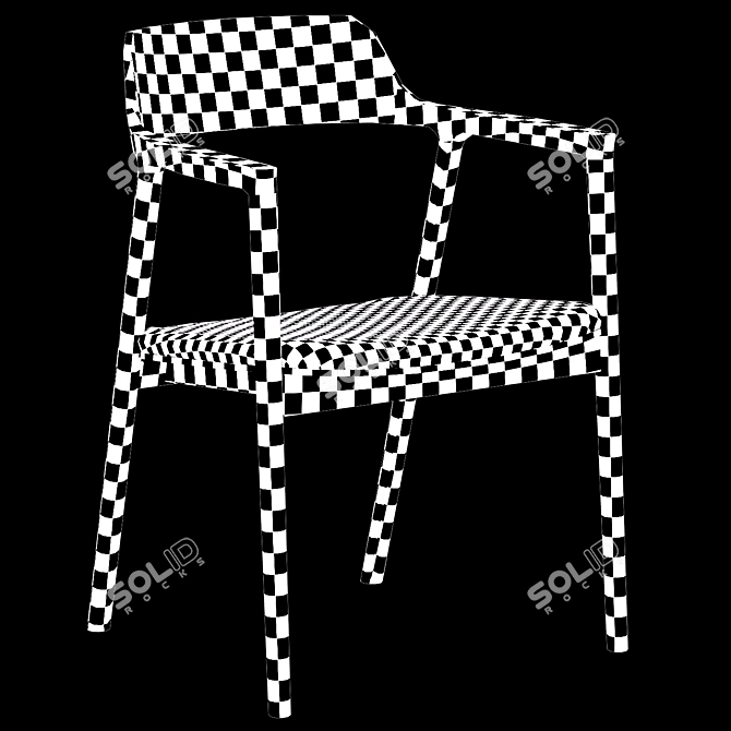 Modern Hiroshima Armchair Design 3D model image 6