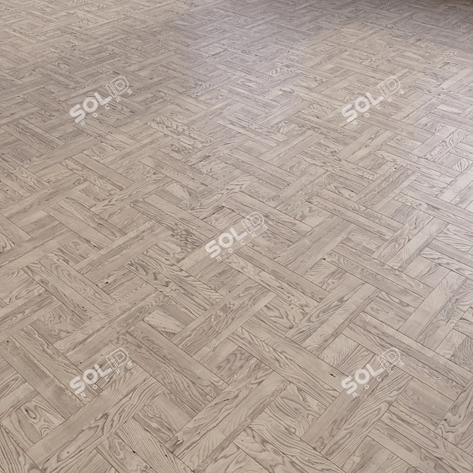 Modular Wood Flooring Model 3D model image 2