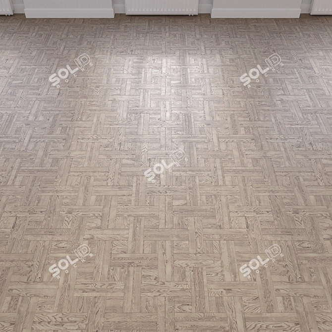 Modular Wood Flooring Model 3D model image 4