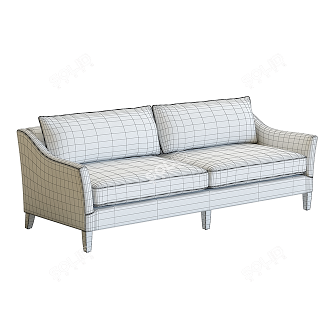 Modern Fabric Keely Sofa 3D Model 3D model image 6