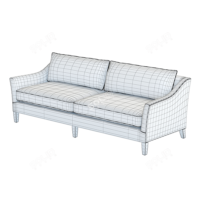 Modern Fabric Keely Sofa 3D Model 3D model image 7