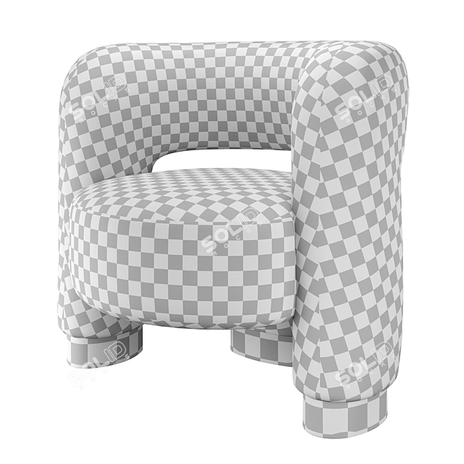 Soft Wool Chair Pecola 3D model image 4