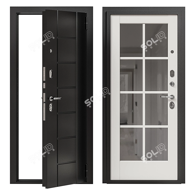 Bravo 20 Metal Entrance Door 3D model image 2