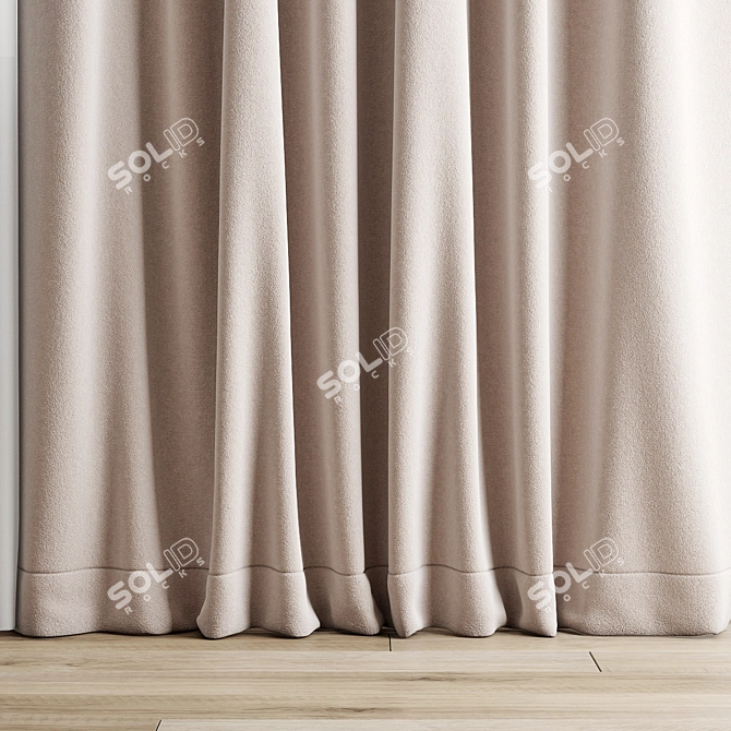 Polygonal Curtain Model Set 3D model image 2