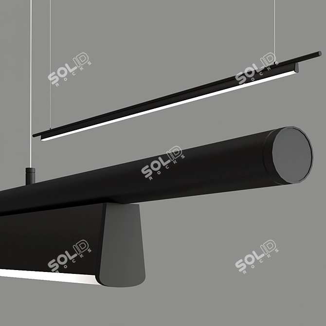 Modern Industrial Pendant Lamp by AC Studio 3D model image 2