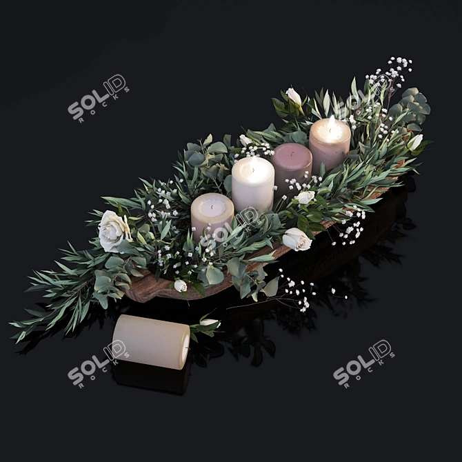 Elegant Vase Sculpture Decor Piece 3D model image 5