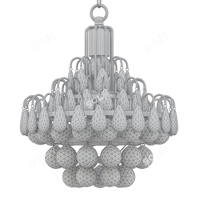 Crystal Orb Mini Chandelier 3D model image 2