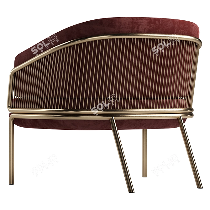 AlvaMusa Haven Armchair: Elegant 3D Model 3D model image 2