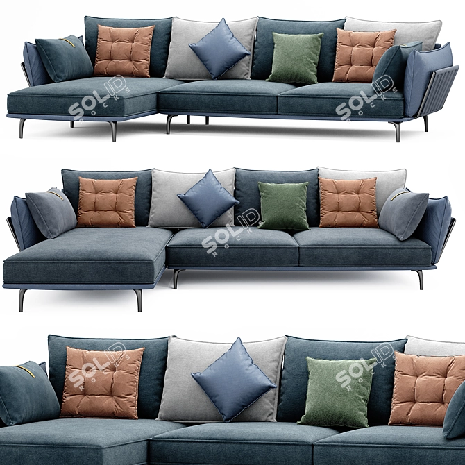 Oregon Corner Sofa with Cushions 3D model image 3