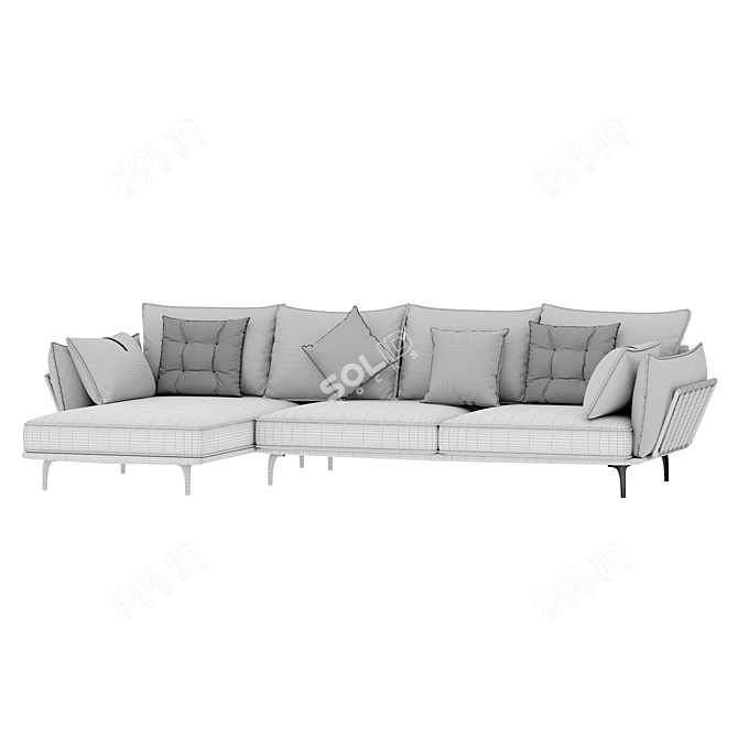 Oregon Corner Sofa with Cushions 3D model image 4