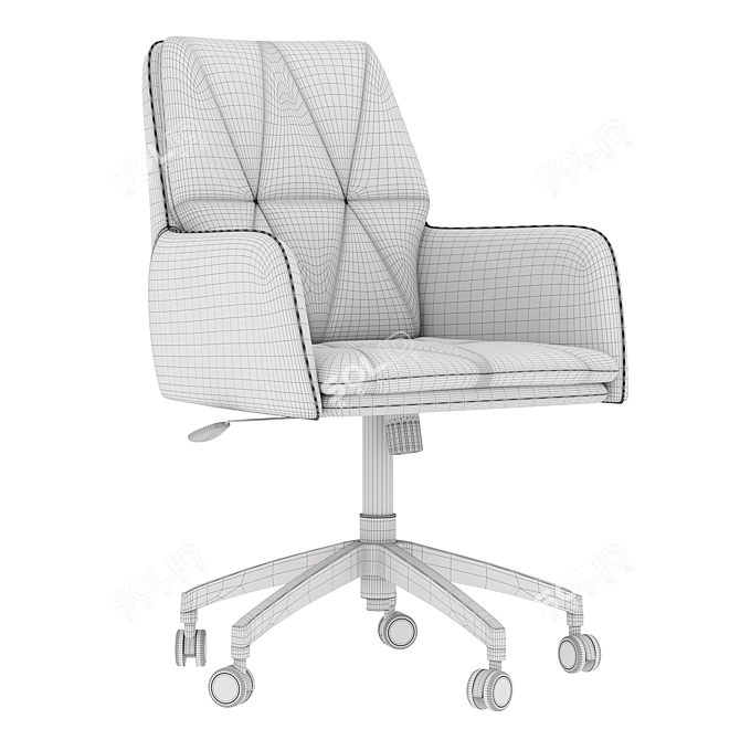 Shannon Office Chair Yellow 3D model image 2