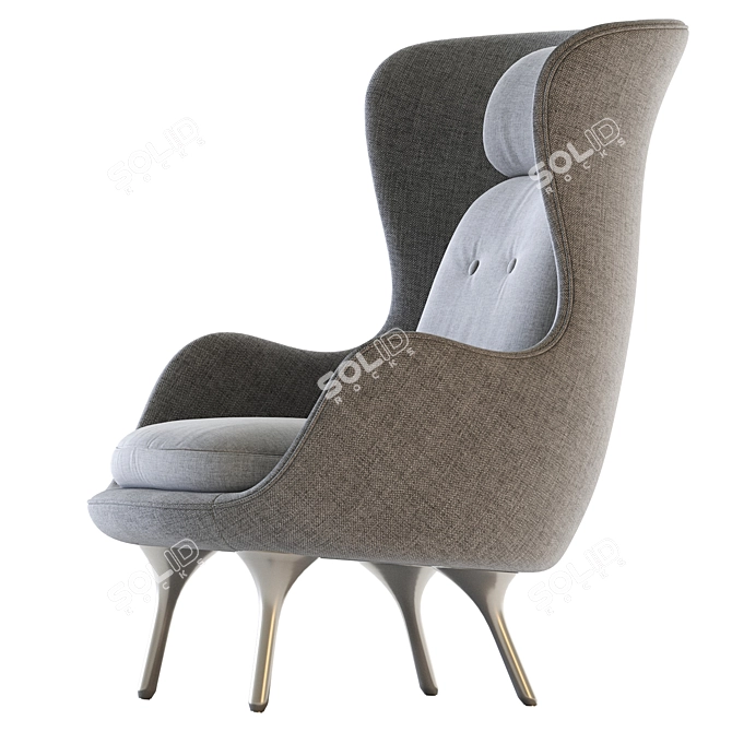 Modern Ro Easy Chair Design 3D model image 2