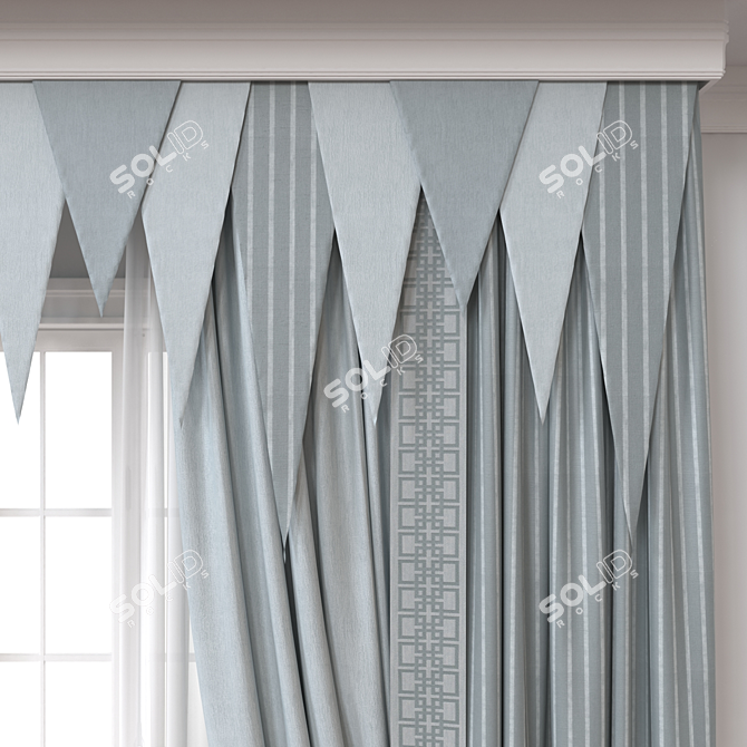 Modern Curtain Render Models Set 3D model image 2