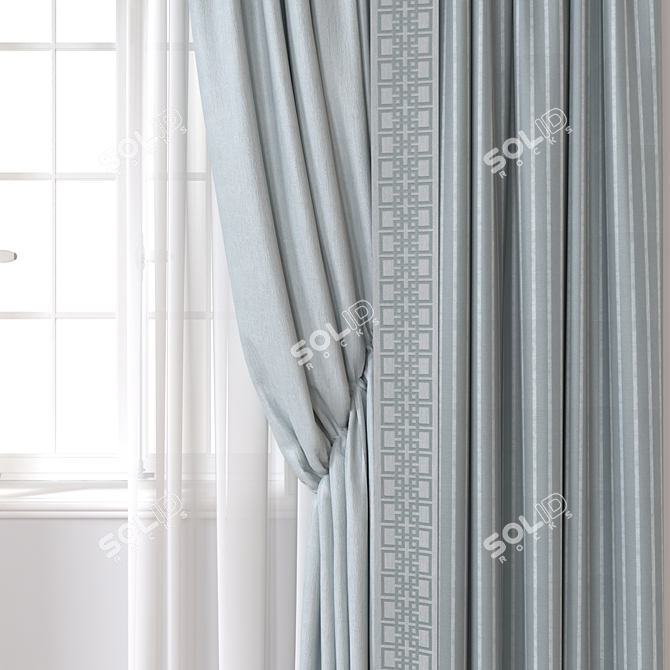 Modern Curtain Render Models Set 3D model image 3