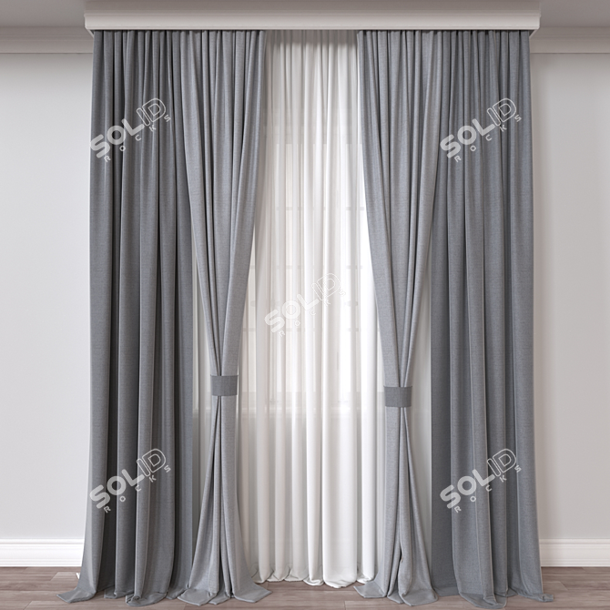 Universal Curtain 3D Model Set 3D model image 1