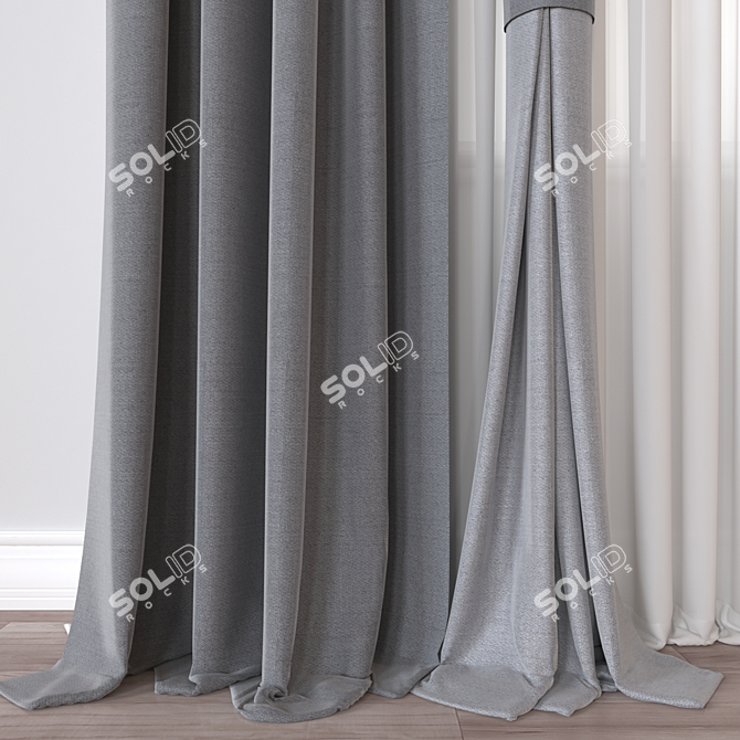 Universal Curtain 3D Model Set 3D model image 3